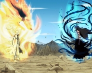 Naruto Bijuu Mode vs Ichigo Final Getsuga Tenshou
